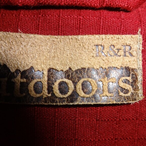 R&R Men's Outdoors XXL button up short sleeved shirt, burgundy red, $25.00 - Picture 3 of 9